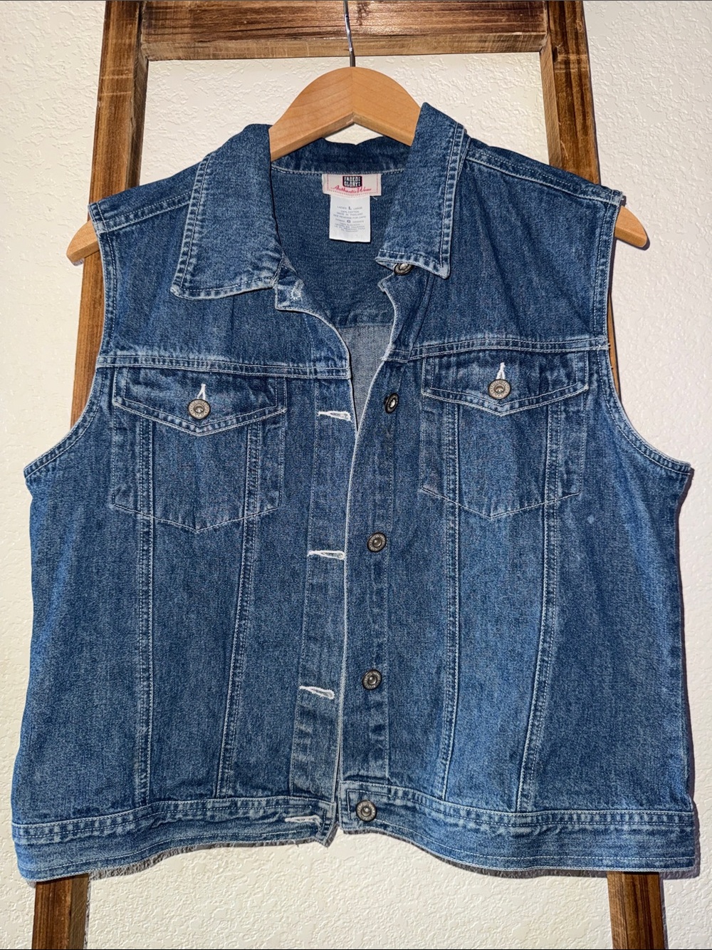 VTG Faded Glory Blue Denim Vest